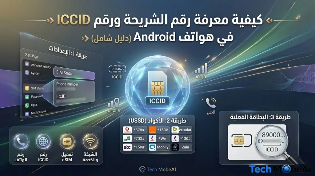 خطوات معرفة رقم الشريحة من إعدادات الهاتف